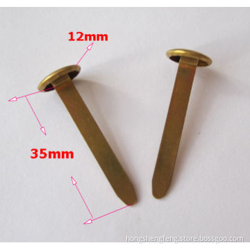 Manufacturer Metal Flat Shaped Handbag Two Feet Rivet